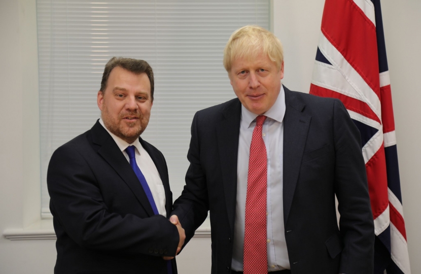 Andy Carter and Boris Johnson