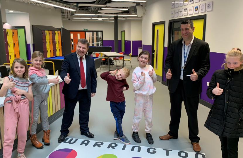 Andy Carter MP visits Warrington Youth Zone