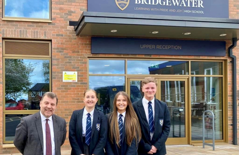 Andy Carter MP visits Bridgewater High School