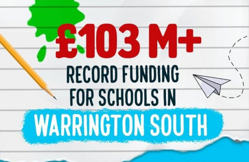 £103M+ in school funding for Warrington South