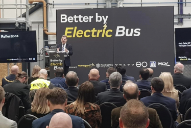 Warrington zero emission electric bus launch